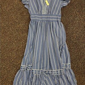 Max Studios Women’s Blue and White Dress